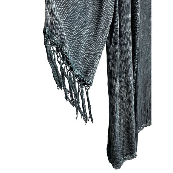 NWT Easel Kimono Duster Cardigan Open Front Boho Festival Jacket (Belt Missing) - Picture 2 of 5